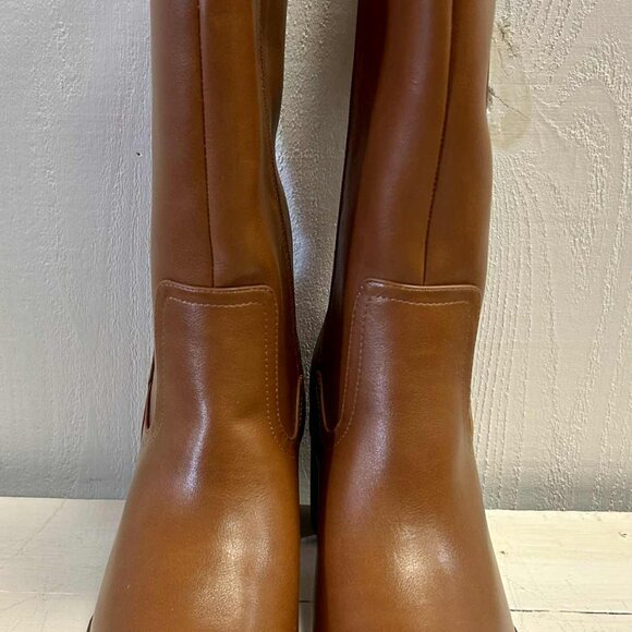 Dolce Vita NWT Tezza Block Heel Boots in Tan Faux Leather - Size 9 - Picture 3 of 4